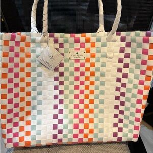 Kate Spade Colorful Checkered Tote
